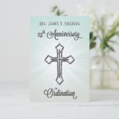 Carte de prière Nom 25e anniversaire d'ordination  (Debout devant)