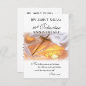 Carte de prière Nom 30e Croix anniversaire de l'or (Devant / Derrière)