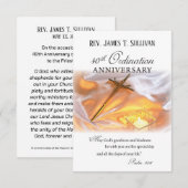 Carte de prière Nom 40e Croix anniversaire de l'or (Devant / Derrière)