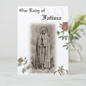 Carte de prière Notre-Dame de Fatima (Debout devant)