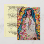 Carte de prière Notre-Dame de Guadalupe (Devant / Derrière)