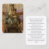 Carte de prière Notre-Dame du Mont Carmel et Jésus (Devant / Derrière)