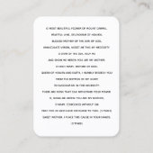 Carte de prière Notre-Dame du Mont Carmel et Jésus (Dos)