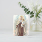 Carte de prière Notre-Dame du Mont Carmel Stars (Debout devant)