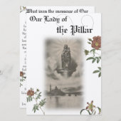 Carte de prière Notre-Dame du Pilier (Devant / Derrière)