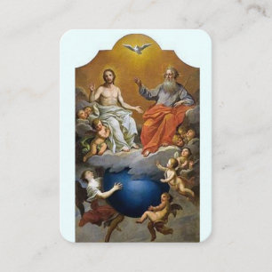 Carte de prière Omnipotentia Patris Holy Trinity