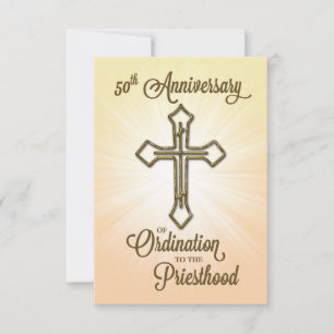 Carte de prière Ordination du 50e anniversaire