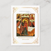 Carte de prière Ornat Gold Frame Orthodoxe Mariage (Devant)