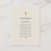 Carte de prière orthodoxe Cyril et Méthode (Dos)