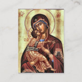 Carte de prière Orthodoxe de grossesse encadrée de (Dos)