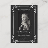 Carte de prière orthodoxe noire et argent simple (Devant)