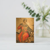 Carte de prière orthodoxe Sainte-Catherine d'Alexa (Debout devant)