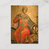 Carte de prière orthodoxe Sainte-Catherine d'Alexa (Devant)