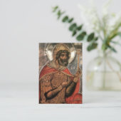 Carte de prière orthodoxe St. Longinus (Debout devant)