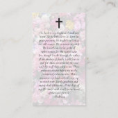 Carte de prière Oval Photo Floral Memorial (Dos)