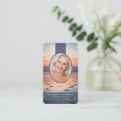 Carte de prière Oval Photo Ocean Memorial (Debout devant)