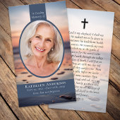 Carte de prière Oval Photo Ocean Memorial