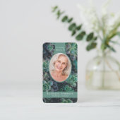 Carte de prière Oval Photo Succulente Memorial (Debout devant)