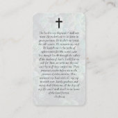 Carte de prière Oval Photo Succulente Memorial (Dos)