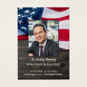 Carte de prière patriotique vétéran militaire (Devant)