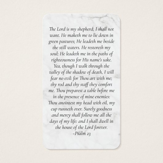 Carte de prière Peony Floral (Dos)