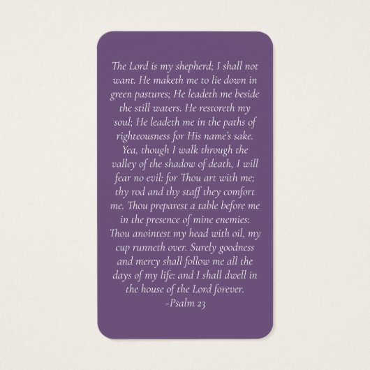 Carte de prière Peony Floral (Dos)