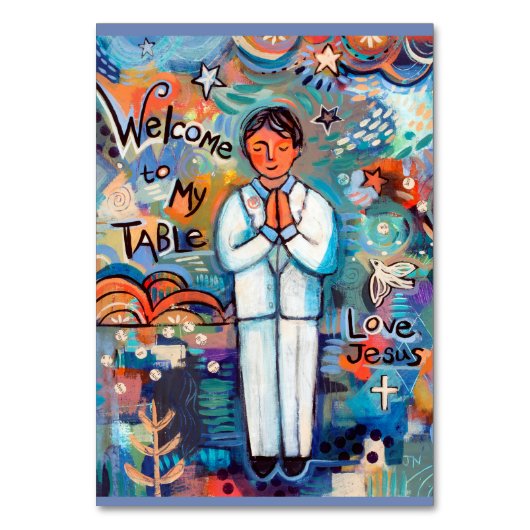 Carte de prière personnalisable Première communion (Par défaut)