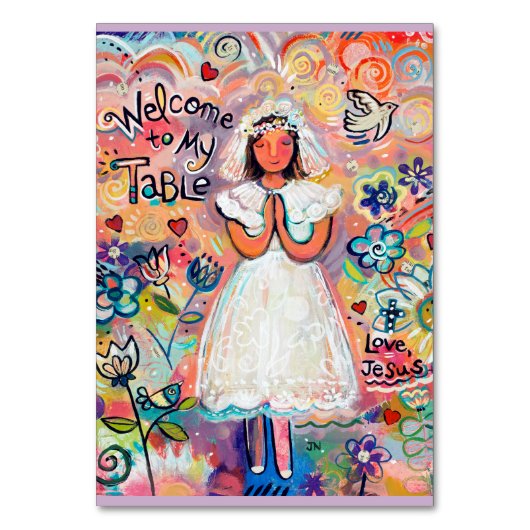 Carte de prière personnalisable Première communion (Par défaut)