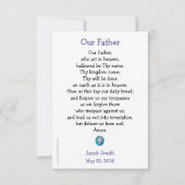 Carte de prière personnalisable Première communion (Dos)