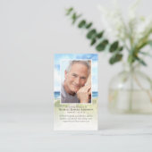 Carte de prière photo commémorative de la plage (Debout devant)