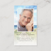 Carte de prière photo commémorative de la plage (Devant)