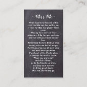 Carte de prière photo commémorative des funéraille (Dos)