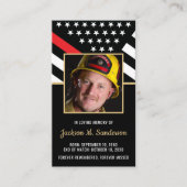 Carte de prière photo commémorative des funéraille (Devant)