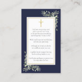 Carte de prière photo commémorative des funéraille (Dos)