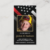 Carte de prière photo commémorative des funéraille (Devant)