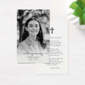 Carte de prière photo commémorative pour les funér (Bureau)