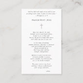 Carte de prière photo de Hardship Aid Cross St. Ju (Dos)