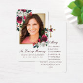 Carte de prière photo de l'élégante Croix Rouge Ro (Bureau)