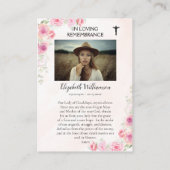 Carte de prière photo de Notre-Dame de Guadalupe (Dos)