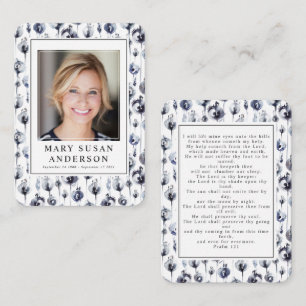 Carte de prière photo du mémorial des funérailles 