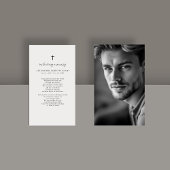 Carte de prière photo du Mémorial des funérailles 