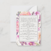 Carte de prière photo du mémorial des funérailles  (Dos)