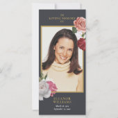 Carte de prière photo du mémorial des funérailles  (Devant)