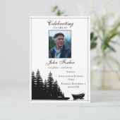 Carte de prière photo funéraire Black White Bible (Debout devant)