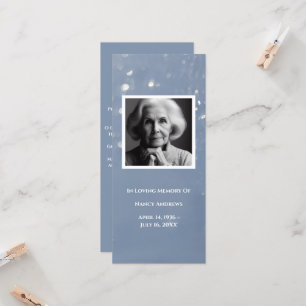 Carte de prière photo Gray Memorial Signet funérai
