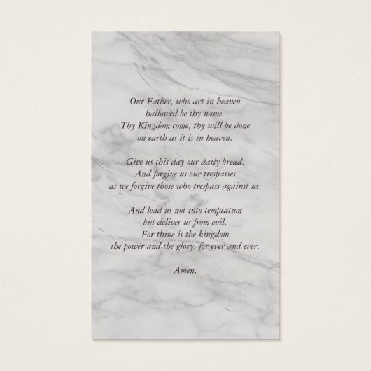 Carte de prière photo Misty Automne (Dos)