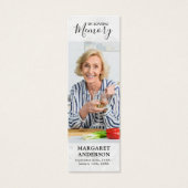 Carte de prière photo moderne Memorial Signet funé (Devant)