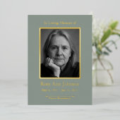 Carte de prière photo personnalisée pour les funér (Debout devant)