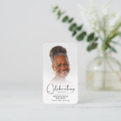 Carte de prière photo pour célébrer la vie (Debout devant)