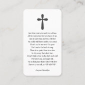 Carte de prière photo pour célébrer la vie (Dos)